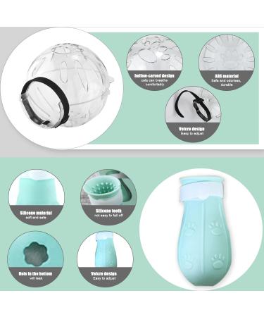 Breathable Bubble Helmet for Cats | Paw Covers & Grooming Mask for Kittens | Fur Care & Claw Cutting Solution - Buy Online on GoSupps.com