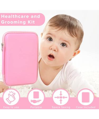 Baby Grooming Kit - 8 Pcs Healthcare Essentials for Newborns | Nail Kit, Nursing Care, Pink - Buy Online on GoSupps.com