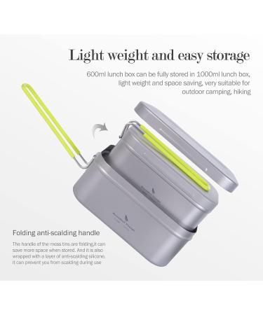 Boundless Voyage Titanium Mess Tin with Lid and Anti-scalding Handle - 1000ml - Buy Online on GoSupps.com