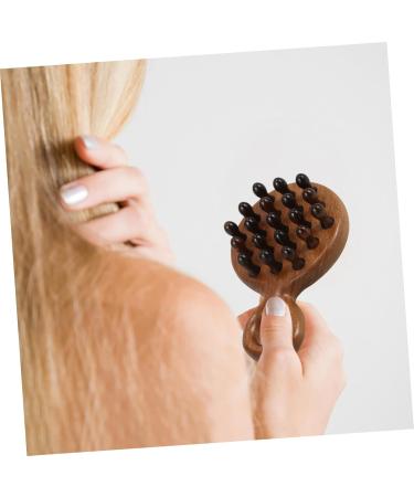 Foytoki Wooden Comb for Curly Hair - Degenerate Ridge Scalp Massager 12x8.3cm - Ideal for Hair and Scalp Health - Buy Online on GoSupps.com