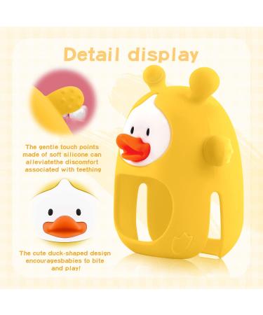 Silicone Duck Baby Teether Toy for Infants 3+ Months - BPA Free and Easy to Clean - Buy Online on GoSupps.com