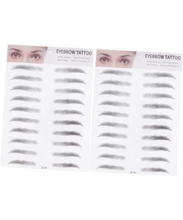 FOMIYES 4 Pcs 3d Eyebrow Stickers Beauty Kit Stickers Waterproof Hair Like Eyebrows 4d Cosmetic Stencil 1 count (Pack of 1) Blackx2pcs - Buy Online on GoSupps.com