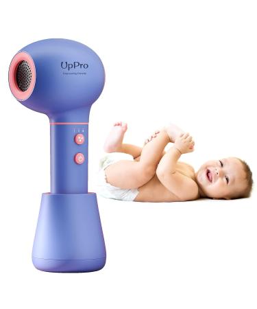 UpPro Cordless Baby Hair Dryer for Infant & Toddler - Gentle Low Heat/Speed, Butt Blow Dryer for Diaper Rash Prevention - Lavender Blue (0-3Y) - Buy Online on GoSupps.com
