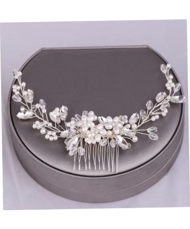 Housoutil Pearl Comb Bride Hair Accessory Flower Hairpin Comb Bride Hairpin Comb Rhinestone Hair Clips Pearl Flower Bridal Hair Clip Comb Hair Pin Wedding Hair Accessories White - Buy Online on GoSupps.com