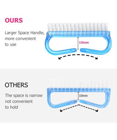 4 Pcs Nail Cleaning Brush Larbois Plastic Handle Scrubbing Brush Eco Friendly Fingernail Brush with Soft Bristles Nail Manicure Dust Brush for Hand Toes Nail Home Garden Salon use Color-7 - Buy Online on GoSupps.com