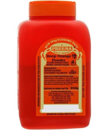 Preema | Deep Orange | Food Colour Powder | (10X500g) Pack | Premium Quality | Bright Colour Powder | DHL | Next Day Delivery - Buy Online on GoSupps.com