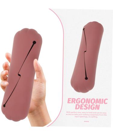 Angoily Portable Makeup Brush Bag | Travel Makeup Tool Holder & Organizer | Cosmetic Brush Storage Pouch | Brown - 21.5x6.5x3.5CM - Buy Online on GoSupps.com