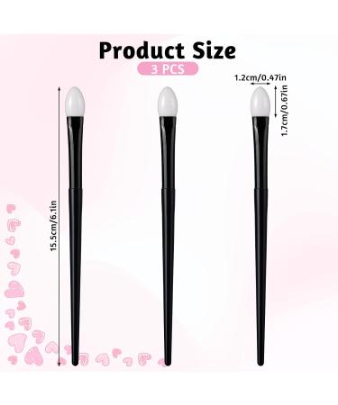 Molain Silicone Eyeshadow Brush Set - 3 Pcs Makeup Applicators for Liquid Eye Shadow Lip Mask & Eyebrow | Perfect for Flawless Application - Buy Online on GoSupps.com