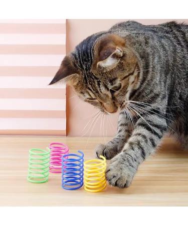 Xzhixiao 20-Part Cat Spring Toy Set | Colorful Coil & Feather Toys for Cats | Novelty Pet Companions | International Shipping - Buy Online on GoSupps.com