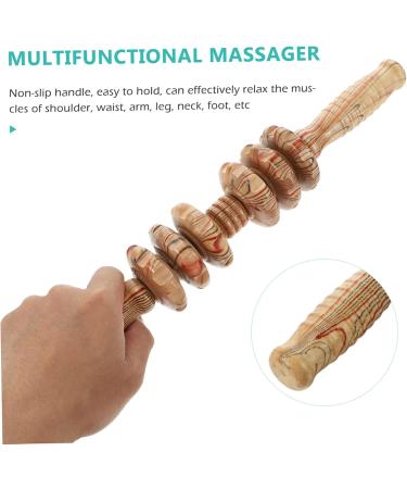 Buy Minkissy 3-Piece Six-Wheel Wood Massager - Neck Shoulder Foot & Abdominal Massage Device | Handheld Manual Massage Tools for Ultimate Relaxation - Buy Online on GoSupps.com
