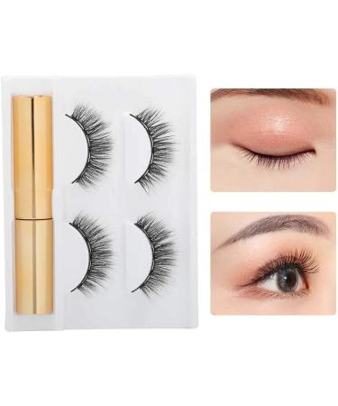 Magnetic Eyelashes Set 2 Pairs of Magnetic Eyelashes and 1 Magnetic Liquid Eyeliner Natural Look & Reusable Waterproof Lasting Eyelash Extension Tool (04) - Buy Online on GoSupps.com