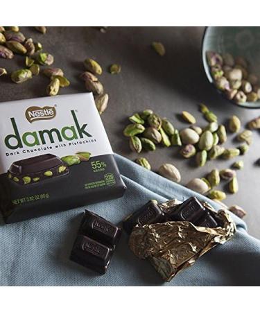 Nestle Damak Dark Chocolate with Pistachios 2.82 Ounce (6 Bars) - Buy Online on GoSupps.com