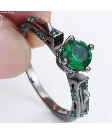 Aotiwe Matching Rings for Women - Black Four Claw Cubic Zirconia Birthday Gift - Size 54 (17.2) - Buy Online on GoSupps.com