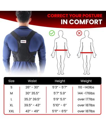 Comfortable Posture Support & Back Corrector Brace Pain Relief for Shoulders Chest Lumbar & Spine Fully Adjustable Unisex Design All-Day Breathable Wear - Buy Online on GoSupps.com