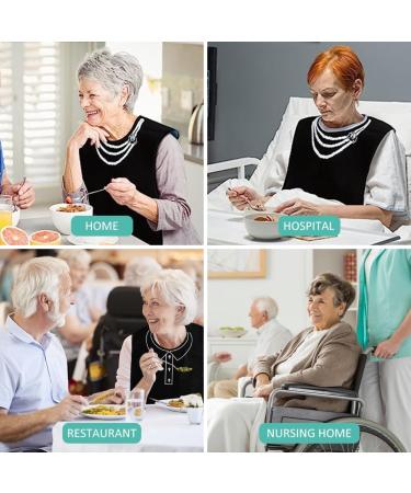 Waterproof Adult Bibs for Seniors | Reusable & Washable Clothing Protection | Black Sloppy Slack - Buy Online on GoSupps.com