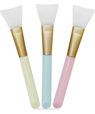 PsmGoods Facial Mask Brush Skin Care Beauty Tool Silicone Cosmetic Brush Mud Mask Brush DIY Makeup Tool Set of 3 (Multicolor) - Buy Online on GoSupps.com