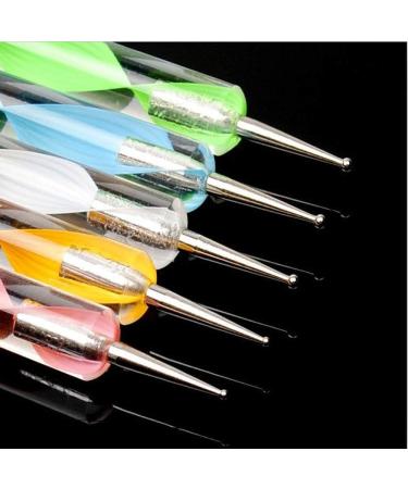 10Pcs Nail Gel Plastic Fake Fingers Model Acrylic Powder 3D Nail Tips Nail Glitter Crystal Powder Manicure Tools Acrylic Powder (5Pcs Nail Dotting Pen Kit) - Buy Online on GoSupps.com