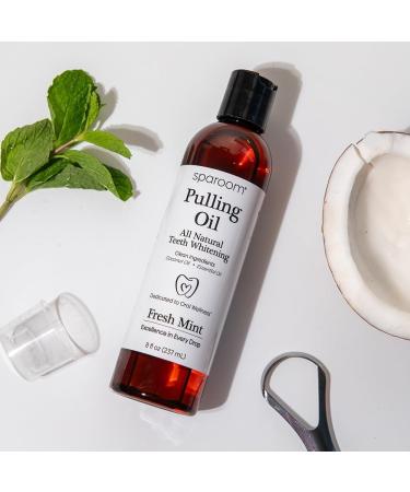 Buy SpaRoom Ayurveda Pulling Oil Mouthwash & Tongue Scraper - Coconut Oil & 7 Essential Oils for Fresh Breath & Gum Health - 8 Fl. Oz - Buy Online on GoSupps.com