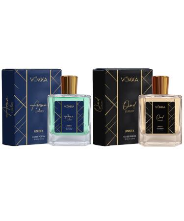 AARVVINTAFor Aqua 200 ml | Pack of 2 x 100ml Unisex Luxury Long Lasting Woody Aquatic Perfume Gift Set For Men And Women Scent Eau De Parfum EDP Fragrance for Notes: Musky