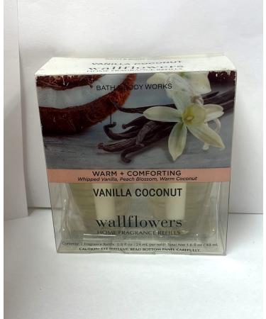 Bath & Body Works Vanilla Coconut Wallflowers Home Fragrance Refills, 2-Pack (1.6 fl oz total) Coconut 0.8 Fl Oz (Pack of 2)