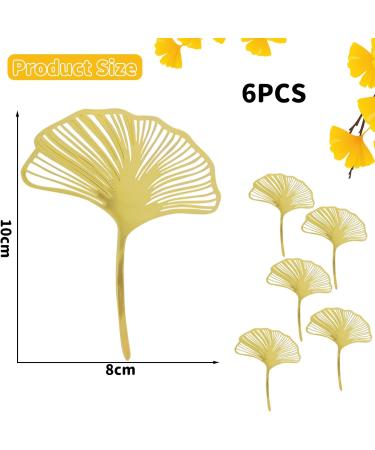 KIPTVO 6PCS Ginkgo Leaves Cake topper Acrylic Leaf Gold Cupcake Topper For Baby Shower Diy Birthday Party Wedding Valentine's Day - Buy Online on GoSupps.com