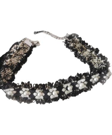 Oralgo Small Flower Pearl Choker Necklace | Elegant Wedding & Party Jewelry | Perfect Gift for Women & Girls - Buy Online on GoSupps.com