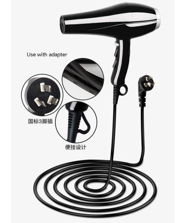 Professional Ionic Hairdryer 1500W Hair Dryer with Air Nozzle Powerful Hairdryer Fast Drying Blow Hair-Dryer AC Motor 2 Speed and 3 Heat Cold Shot Button 2.0m Long Cable Light Quiet for Women Men - Buy Online on GoSupps.com