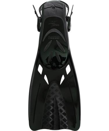 Cressi Adult Adjustable Snorkeling Fins - Lightweight Design for Traveling - Tonga L/XL Black/Black - Buy Online on GoSupps.com