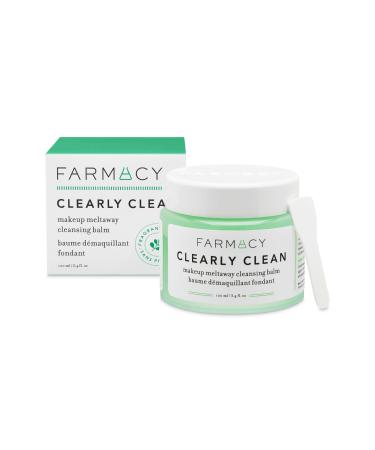 Farmacy Makeup Remover Cleansing Balm - Clearly Clean Fragrance-Free Makeup Melting Balm - Great Balm Cleanser for Sensitive Skin (3.4 Fl Oz) 3.4 Fl Oz (Pack of 1) Clearly Clean
