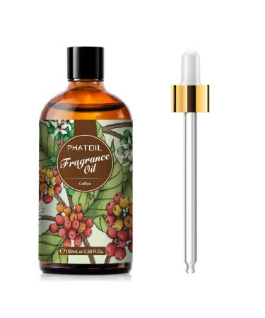 PHATOIL Coffee Fragrance Oils for Aromatherapy Essential Oils for Diffusers for Home Perfect for Candle Making Soap Making and DIY Scented Products - 100ml Coffee 100.00 ml (Pack of 1)