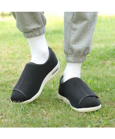 Women's Wide Width Shoes - Adjustable Closure & Lightweight | Ideal for Diabetic Edema Plantar Fasciitis Bunions Arthritis | SK2 8 Wide Dk-Black - Buy Online on GoSupps.com