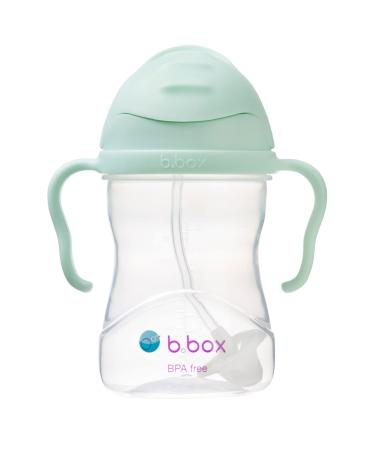 b.box Sippy Cup with Innovative Continuous Flow Weighted Straw Cup  Baby Straw Cup  Drink from any Angle  Easy-Grip Handles  8oz  6 months+  Pistachio Green