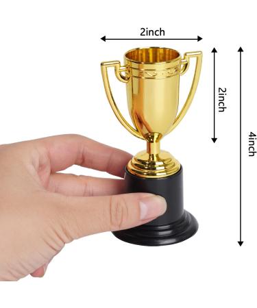 24 Pack Mini Gold Award Trophy Cup - 4 Inch Plastic Trophies for Kids & Adults - Ideal for Sports, Parties, Tournaments & Competitions - Buy Online on GoSupps.com