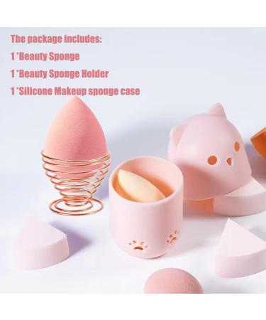 Makeup Sponge Holder - Beauty Blender Travel Case & Drying Stand (Pink) - Buy Online on GoSupps.com