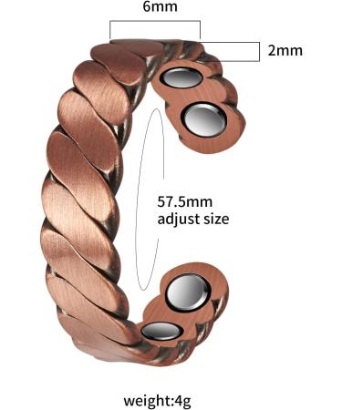 Buy Enercoppex Copper Ring for Arthritis Relief - Magnetic Therapy Jewelry Pure Copper 3500 Gauss - Perfect Healthy Gift - Buy Online on GoSupps.com