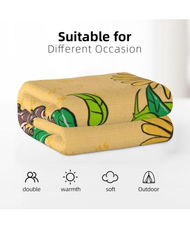 YYHHAOFA Sunflower Seeds and Sunflowers Picture Flannel Blanket 66x90 in Thick : Skin-Friendly Warm and Comfortable Easy Care and Durable Black Thick - Buy Online on GoSupps.com
