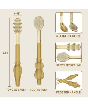 HQSLsund Silicone Baby Toothbrush - Soft Training Teething Brush for Infant/Toddler Oral Care (0-2 Years) - BPA Free with Tongue Brush & Dust Cover - Buy Online on GoSupps.com
