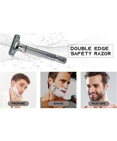 G.B.S Men's Classic Chrome Adjustable Safety Razor - Smooth Shave & 20 Premium Blades | Buy Internationally - Buy Online on GoSupps.com