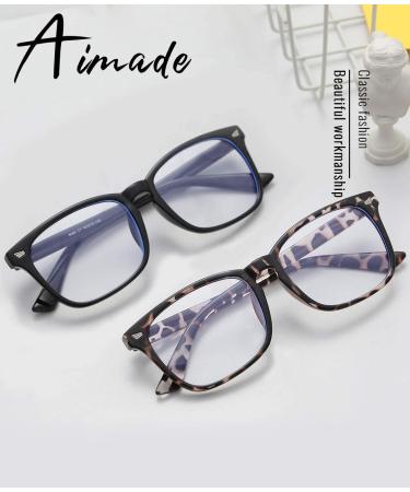 Square Nerd Blue Light Blocking Reading Glasses 1.25 Leopard/Black - Unisex Anti-Blue Ray Eyeglasses - Buy Online on GoSupps.com