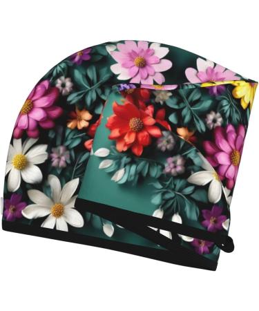 Flower Art Coral Velvet Hair Cap | Unisex Wet Towel Wrap for Bathroom Pool Party & Beach Accessory - Buy Online on GoSupps.com