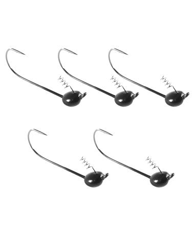 Reaction Tackle Tungsten Shaky Head Jigs (5-Pack) Black 1/4 oz (5 per pack)