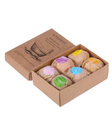 Essential Oil Spa Bombs - Handmade Aromatherapy Bath Bombs for Relaxation & Moisturizing - 6pcs Set - Buy Online on GoSupps.com