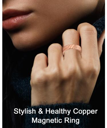 EnerCoppeX Copper Magnetic Ring for Women Lymphatic Drainage Adjustable Ring 3500 Gauss Magnet (CPR-0958) - Buy Online on GoSupps.com