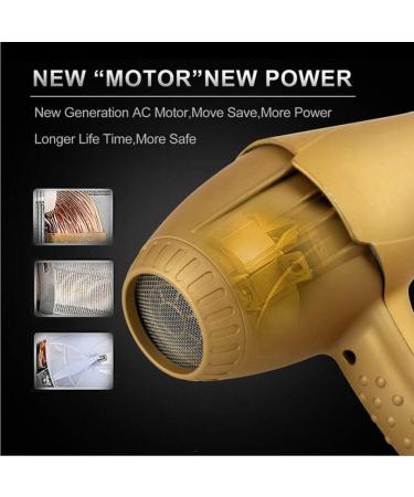 Hair Dryer Powerful AC Motor 2300W Professional Hairdryer Negative Ionic Technology with 2 Air Nozzles Extreme Hairdryer with 3 Heat 2 Speed Settings Fast Drying for Home and Salon Small Gift - Buy Online on GoSupps.com
