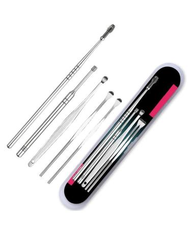 CAOMIAN 2sets Stainless Steel Portable Spiral Choose Ear Wax Health Stick Cure Cleaner Cleaning Kit Ear Care Removal Tools