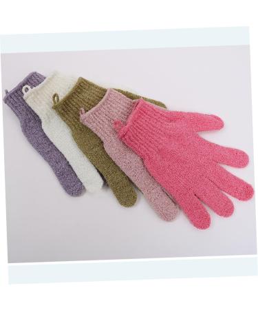 FRCOLOR 5 Pairs Exfoliating Shower Gloves - Soft Body Scrubber Mitts for All Skin Types - Ideal Bathing & Spa Accessory - Buy Online on GoSupps.com