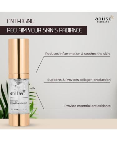 Aniise Ultra-Immune Vitamin C Serum for Face & Neck Anti-Aging Hydration with Collagen CoQ10 Argan Oil & Rosemary Helps Smooth the Look of Wrinkles Brightens & Revives Skin 1 fl oz (30 mL) - Buy Online on GoSupps.com