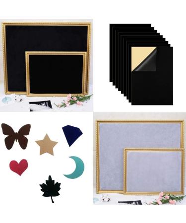 Mesheshe 10PCS Self Adhesive Felt Fabric  Soft Velvet Drawer Liner  DIY Velvet Fabric for Art & Crafts  Jewelry Box Felt Liner  A4 Size (8.3 x 11.8  Black) 10PCS Black - Buy Online on GoSupps.com