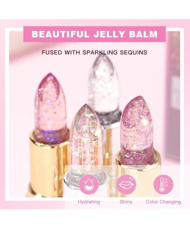 Nude Pink Lipstick Crystal Jelly Color Changing Lipstick Shine Hydrating Lipstick & Tinted Lip Balm Nutritious Crystal Lip Stick Great Gift For Women And Girl - Buy Online on GoSupps.com