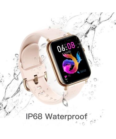 ASWEE Smart Watch Fitness Tracker with Heart Rate, Blood Oxygen, Sleep Monitor - 1.69 Touch Screen, IP68 Waterproof, Step Counter - Gold | For Kids, Women, Men - iOS Android - Best Value - Buy Online on GoSupps.com